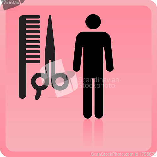 Image of haircut or hair salon symbol