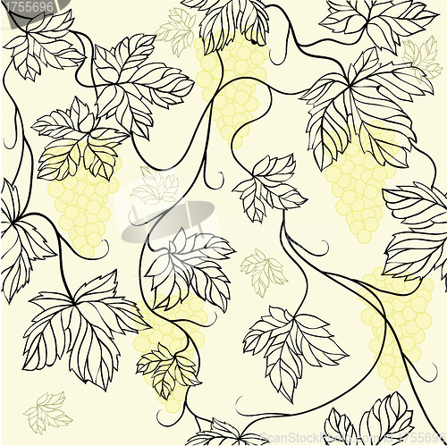 Image of Seamless Wallpaper with floral ornament