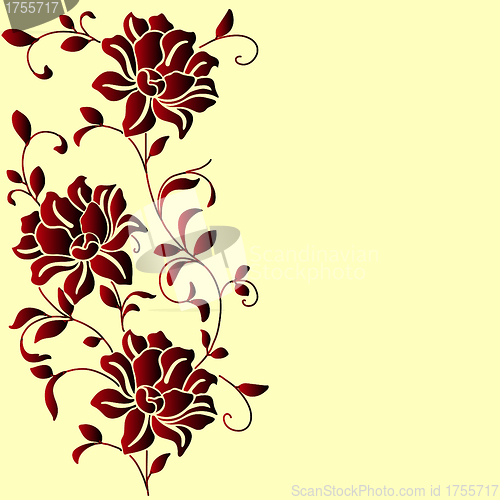 Image of  hand drawn background with a fantasy flower