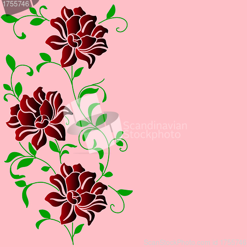 Image of hand drawn background with a fantasy flower