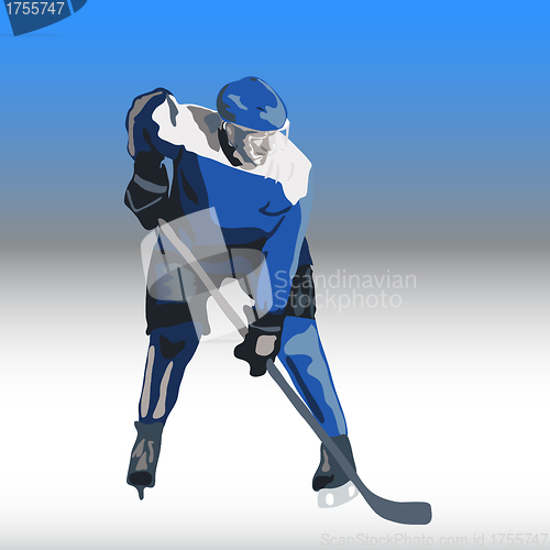 Image of Ice hockey players. Vector illustration