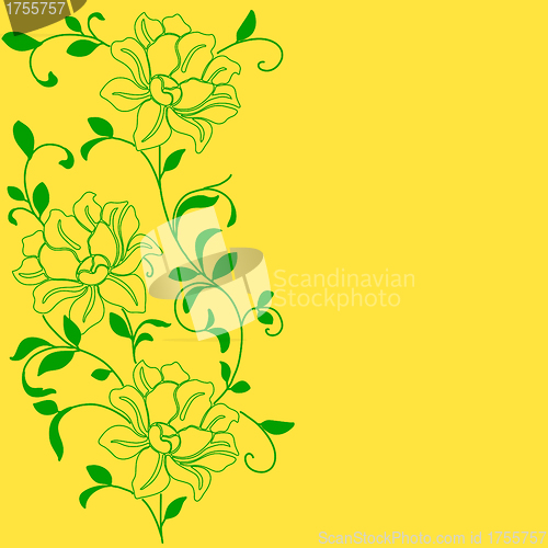 Image of hand drawn background with a fantasy flower