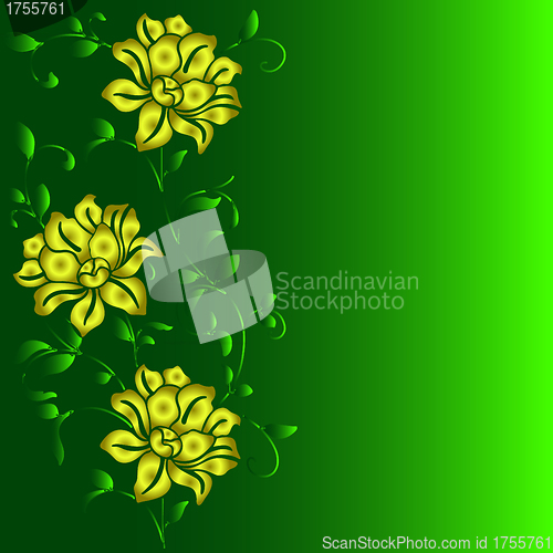 Image of hand drawn background with a fantasy flower