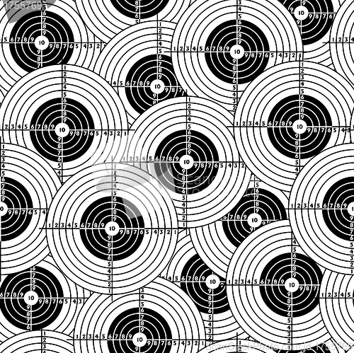 Image of Seamless wallpaper black target