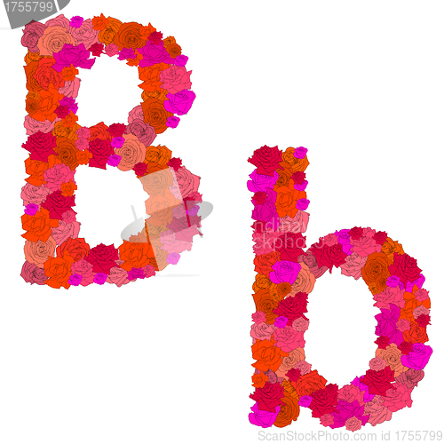 Image of Flower alphabet Characters B-b
