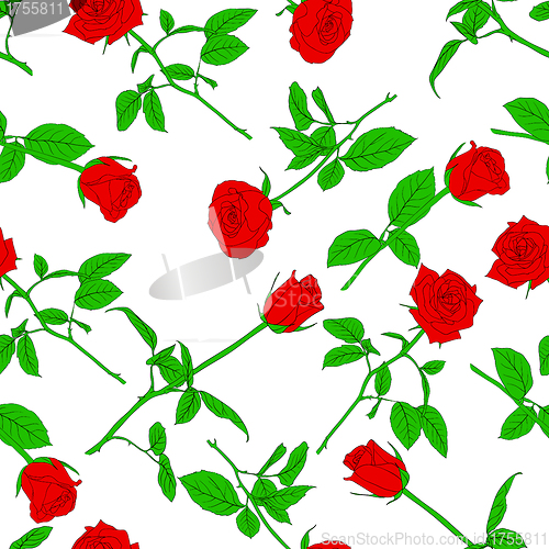 Image of Seamless  background with roses