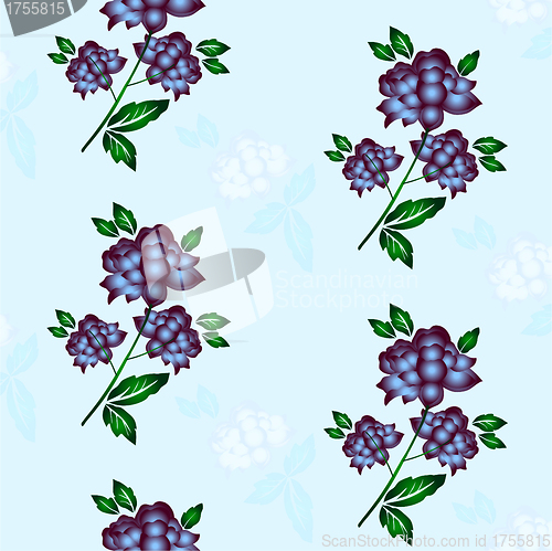 Image of Seamless floral background. Repeat many times. 