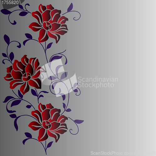 Image of  hand drawn background with a fantasy flower