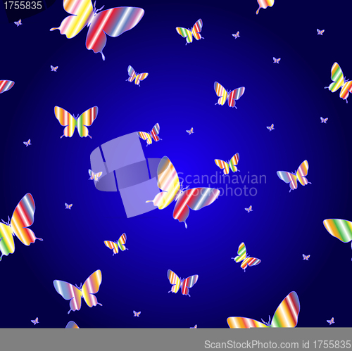 Image of Abstract seamless wallpaper pattern butterflies