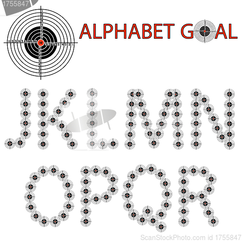 Image of Vector alphabet of the target, hit the target