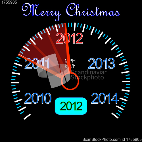 Image of 2012 counter on the dashboard for new year