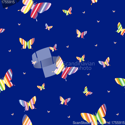 Image of Abstract seamless wallpaper pattern butterflies