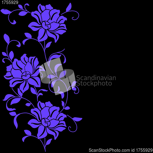 Image of  hand drawn background with a fantasy flower