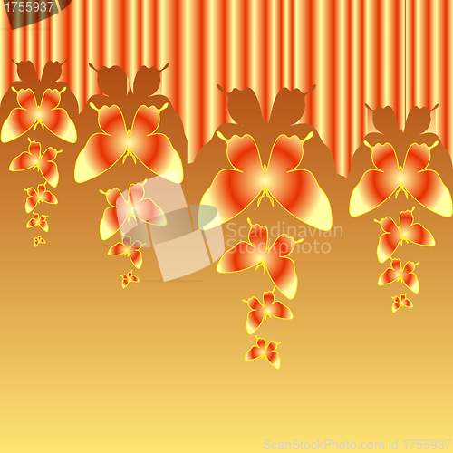Image of Abstract colourful background with butterflies