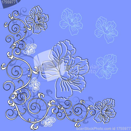 Image of  fantasy hand drawn flowers