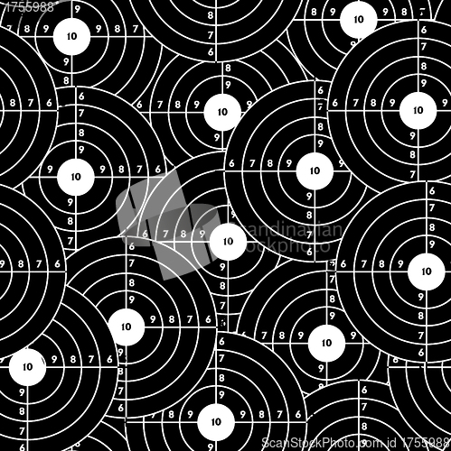 Image of Seamless wallpaper black target