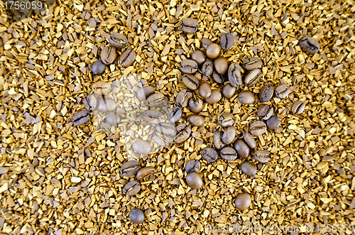 Image of Coffee beans and grains texture