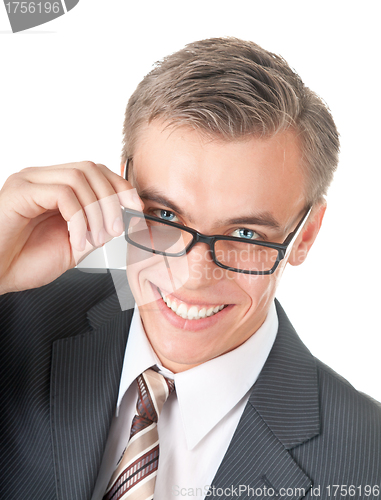 Image of portrait of a successful manager in glasses