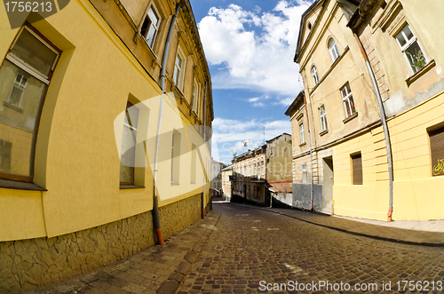 Image of Urban neighborhoods photographed with fisheye