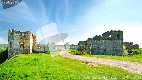 Image of The ruins of an abandoned Pnivsky castle in Ukraine