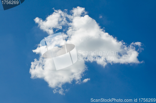 Image of lonely cloud in the clear sky