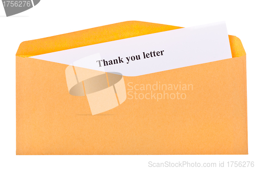 Image of thank you letter