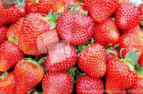 Image of fresh strawberries as a natural background