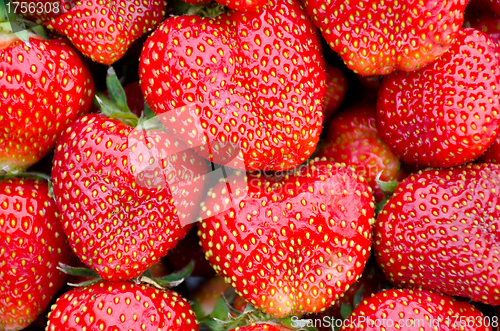 Image of fresh strawberries as a natural background