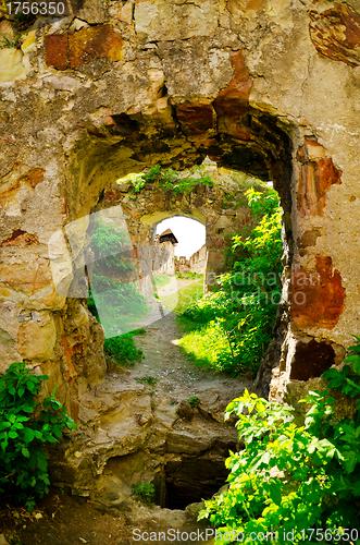 Image of The ruins of an abandoned Pnivsky castle in Ukraine