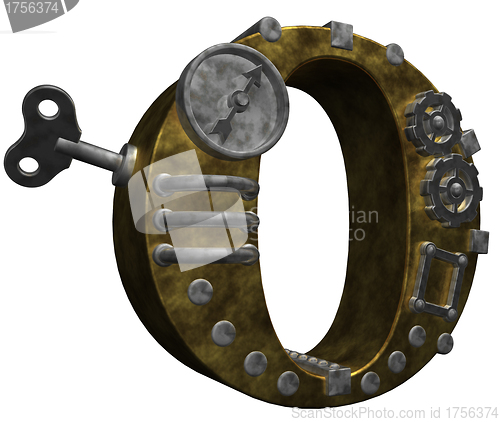 Image of steampunk letter o