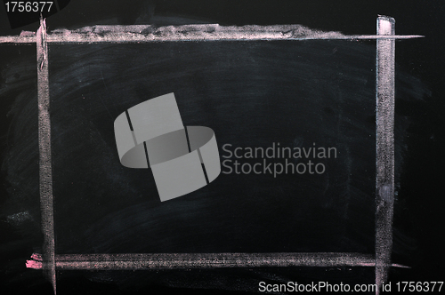 Image of Chalkboard background with a chalk drawing frame