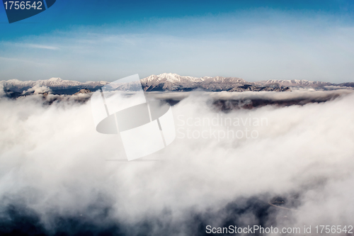 Image of view of the mountains from the plane