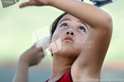 Image of  Girl playing tennis