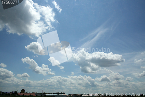 Image of blue sky in summer day