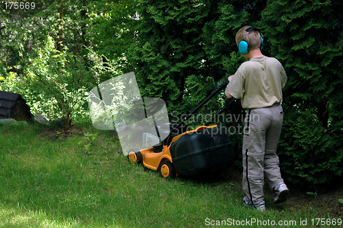 Image of Working in garden