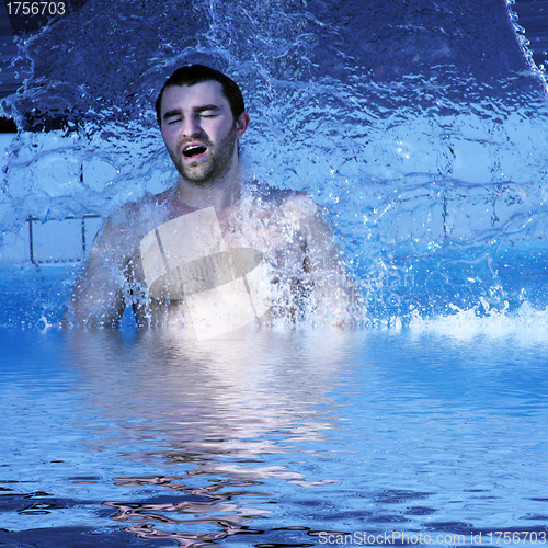 Image of man in the jacuzzi