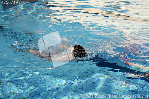 Image of backstroke in water