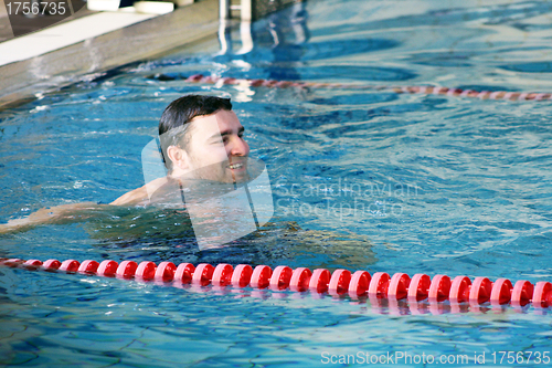 Image of man in pool