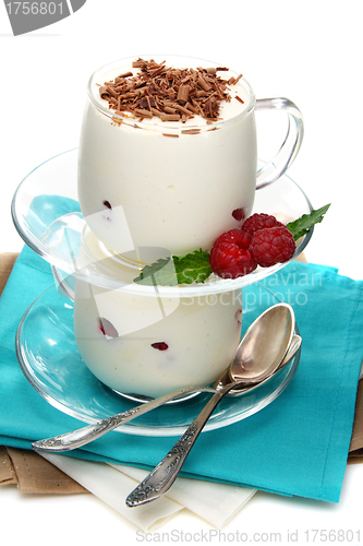 Image of Bavarian cream with chocolate.