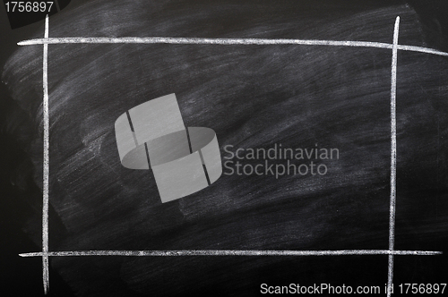 Image of Chalkboard background with a chalk drawing frame
