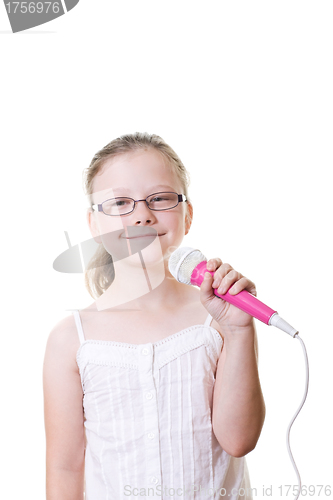 Image of girl with microphone