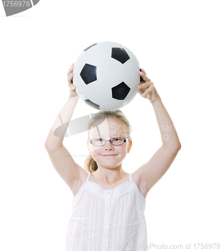Image of girl with soccer ball