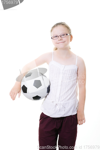 Image of girl with soccer ball