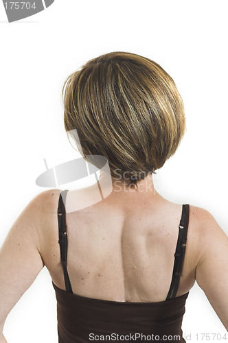 Image of woman turning her back