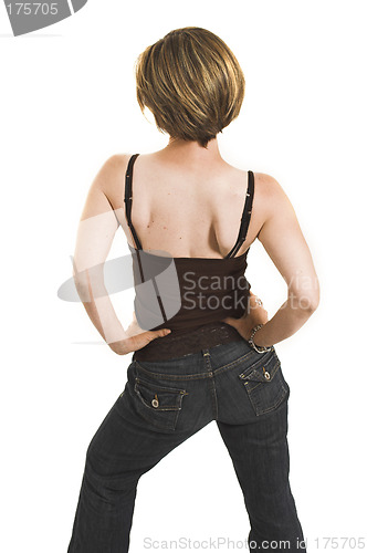 Image of woman turning her back