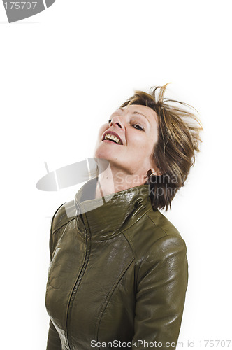 Image of woman with hair moving