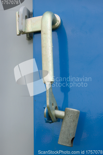 Image of Locked door of the electrical substation