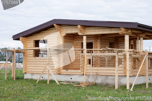 Image of Wooden house under construction