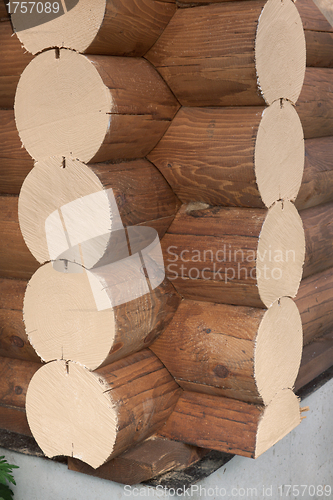 Image of Angle of log home