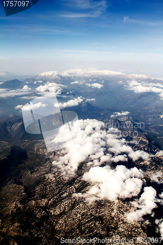 Image of view of the mountains from the plane